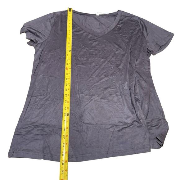 Sampeel Top Women's V-neck Lavender Stretch S/S 3XL Relaxed Oversized Comfort - Picture 8 of 9